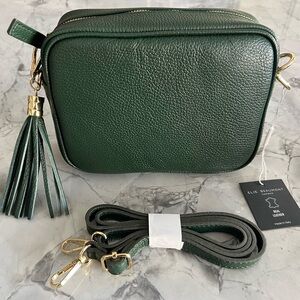 Green Leather Crossbody Bag